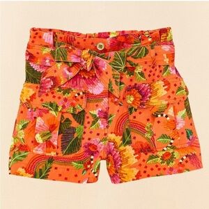 FARM Rio Orange Floral Cargo Shorts
